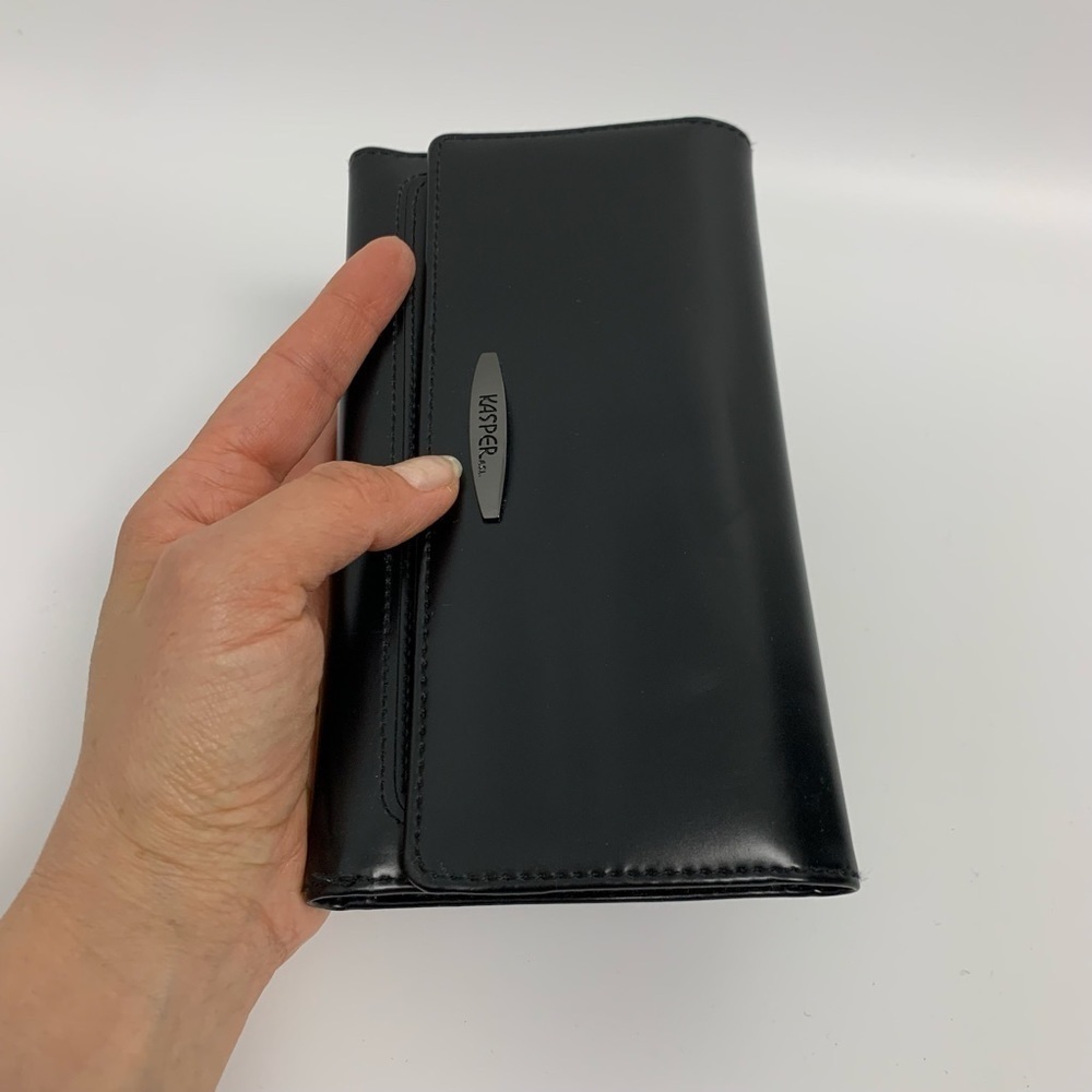 Kasper trifold Faux Leather black Wallet